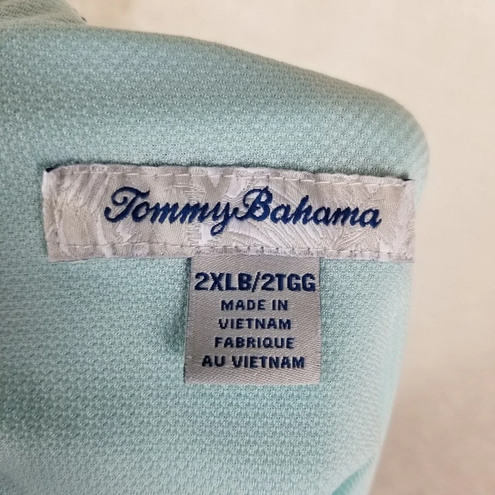 Tommy Bahama Mens 2XLB Blue Naples Seersucker Swim‎ Trunks Board Shorts